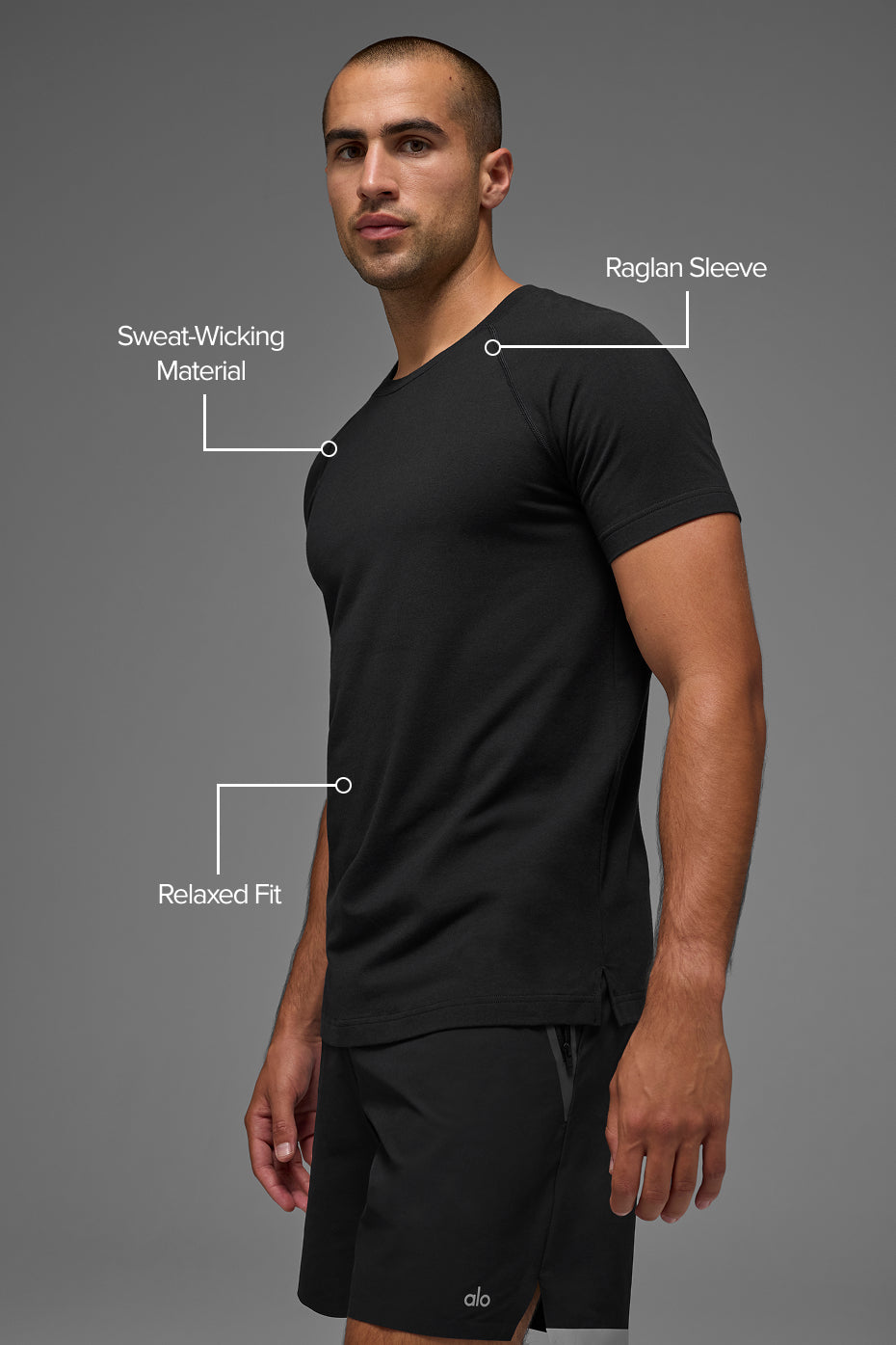 T-Shirt Col Rond ALO Vapor